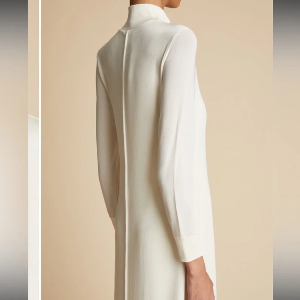 KHAITE The Devon Dress in Cream - Picture 5 of 7